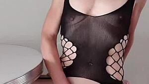 Hot flemish girl intensely masturbates in sexy outfit
