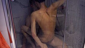 Bathroom Blowjob: Casey Donovan and David Galager in Gay Porn Video