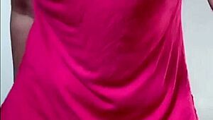 my wife showing off on webcam