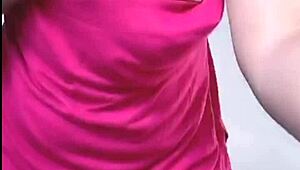 my wife showing off on webcam