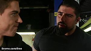 Cute Twink Lev Ivankov Rides Muscular Boss Ryan Bones Until He Cums!