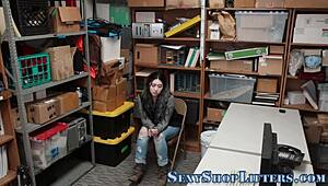 slippery teen thief tugs cop's cock in a daring move, risking it all in high-def reality action with hardcore handjob