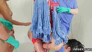 Sexy teen 18+ endures brutal anal pain in bizarre asylum