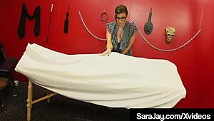 Big black cock day with Sara Jay as she milks a lucky BBC in stockings and heels.