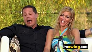 hey, wanna join our kinky pool party with swinger couples doing oral sex?