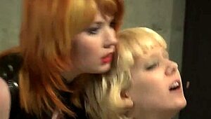 How does this short-haired blonde teen handle milf discipline? Is bondage her limit?