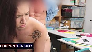 Innocent Teen Naiomi Mae Caught Shoplifting in Backroom