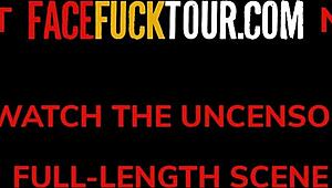 Submissive Blonde Slut Takes Big Cock Deep Throat Fuck In Hotel, Ends With Facial!