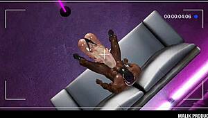 Malik fucks his blonde stripper hard, ripping her clothes.