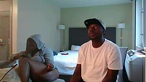Ebony beauty with big boobs and big ass gets naughty in part 2