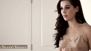 Does brunette babe casey warner get her anxiety relieved by sensational sex with her boyfriend?