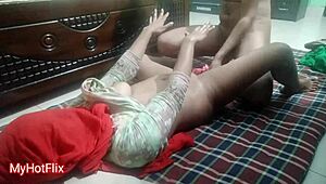 Husband and wife enjoy hardcore sex on valentines day