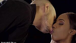 Black diva sarah banks enjoys deep dicking from monster cock