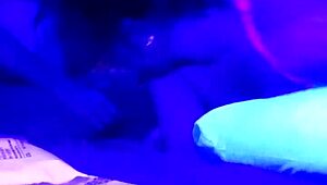 hey, watch this amateur black couple sucking cock in the blacklight room! it's so hot 🔥