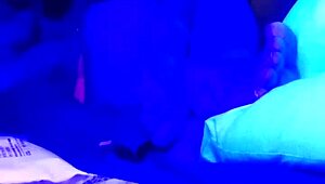 hey, watch this amateur black couple sucking cock in the blacklight room! it's so hot 🔥