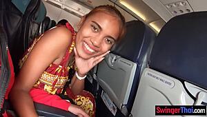 Airplane Ride And Hotel Stay With Asian Teen 18+ Girlfriend