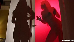 Alix Lynx and Cherie DeVille lick each other passionately. 😏