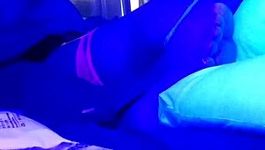 hey, watch this amateur black couple sucking cock in the blacklight room! it's so hot 🔥