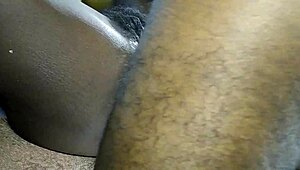 Ebony amateur with big boobs gives a blowjob in Texas