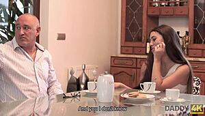 This old Czech guy totally outdid her boyfriend in bed with some intense action. Girl loved it!