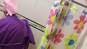 Hidden camera captures Argentinian babe in the shower