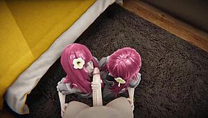 watch this devola full video with lesbian threesome and futanari action!