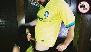 Leo Skol Visits Whorehouse for Brazil Game, Ends with Hot Brunette Fuck.