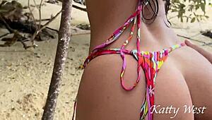 quickie in bushes at public beach, damn i’m lovin’ it!