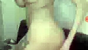 Girl dances in jam with cute undressing moves