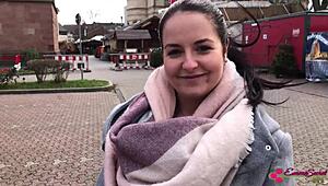 stranger fucks emma bent over at closed christmas market