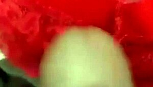 i cum on usa pussy in lace panties with towel