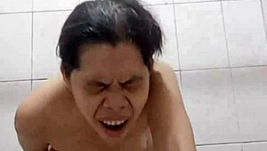 Asian wifey Miss Bea masturbates wildly. She fantasizes about her husband and his buddies banging her pretty pussy.