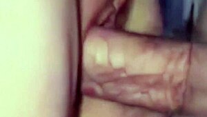 A couple's amateur homemade video of gloryhole barebacking and creampie