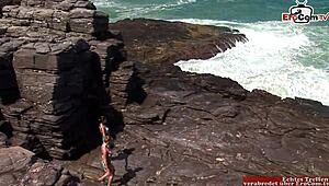 Busty Blonde And Brunette Slut Have Outdoor Lesbian Sex