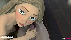 Blender-animated Rapunzel's 18th birthday party