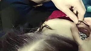 I clamp my nipples tightly, feeling the close-up rush with my brunette babe vibe.