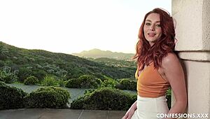 Natural Tits Lacy Lennon, Redhead Nympho, Sucks Cock Deepthroat Style