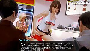 Waifu Academy Petite Teen Shows Ass!