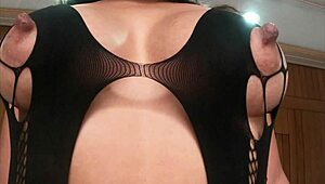 Oh, petite Latina girlfriend's natural tits in bent-over sex!