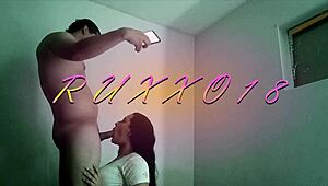 She records herself getting her mouth fucked passionately