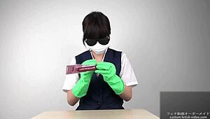 Handjob Ecstasy with Latex Gloves!