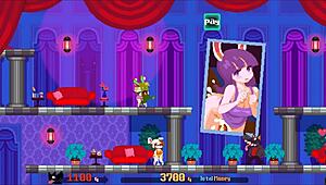 Bunny girl bent over in monster furry hentai brothel house intensely