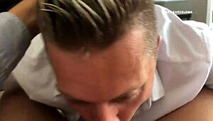 Boss Fucks Intern Bareback, Cums on Face