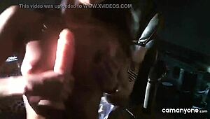 Amateur webcam solo showcases lewd butt prostitute intensely