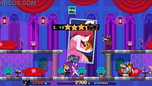 Bunny girl bent over in monster furry hentai brothel house intensely