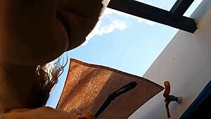 my morning selfie shows me naked at home