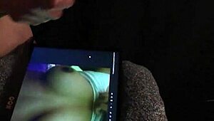 her amazing tits get a cumshot tribute