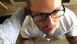 Boss Fucks Intern Bareback, Cums on Face