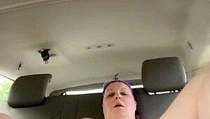 Laina Marie masturbates with vibrator and fingers in truck