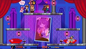 Bunny girl bent over in monster furry hentai brothel house intensely